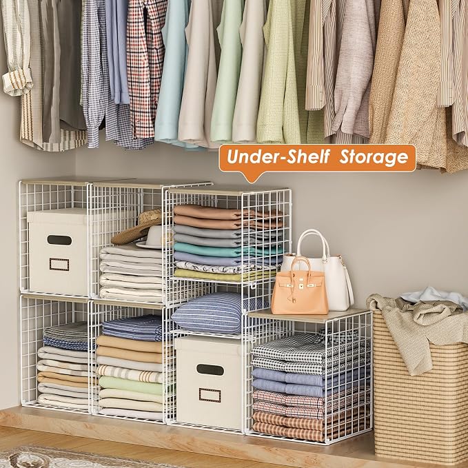 6 Tier Taller Closet Organizers and Storage, Stackable Closet Shelf Organizer - Image 5