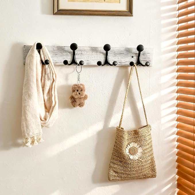 SKOLOO 24-Inch Wood Coat Rack Wall Mount - Image 3