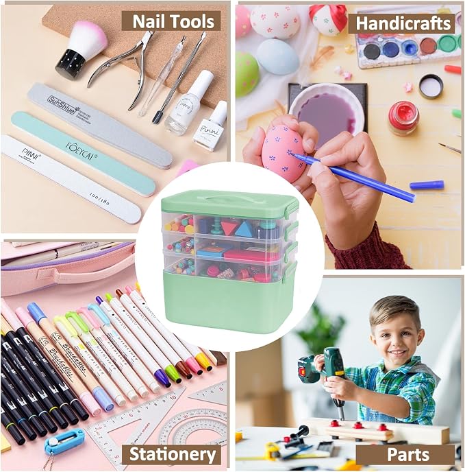 Gifhomfix 4-Layer Plastic Craft Organizers and Storage Box - Image 7
