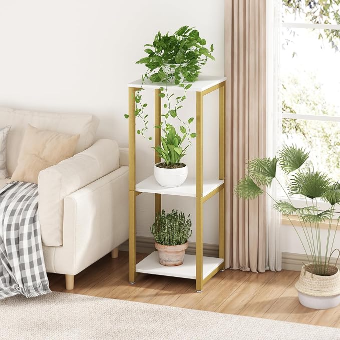 Plant Stand Indoor Corner Tall 3 Tier Metal Modern Flower Storage Plant Shelf - Image 2