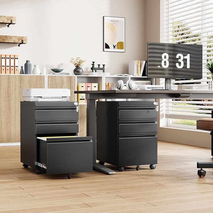 3 Drawer Mobile File Cabinet - Image 2