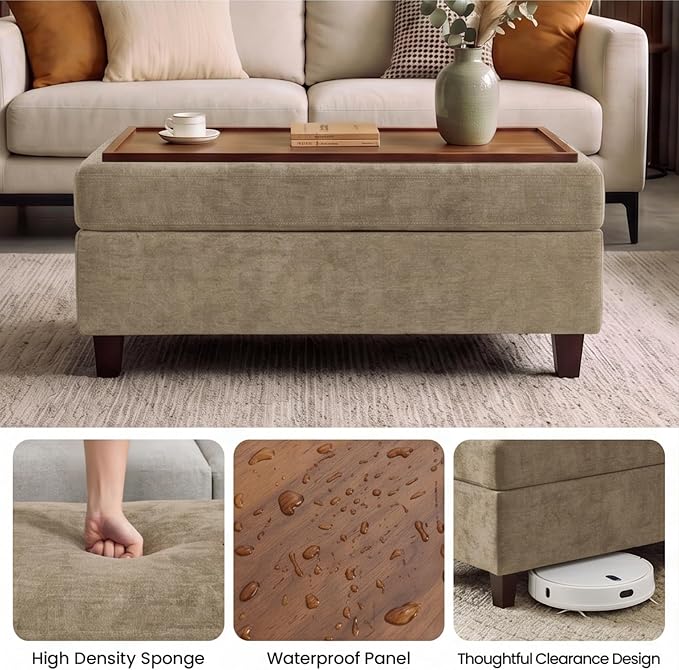 GENTEACO 45" Storage Ottoman Bench - Image 7