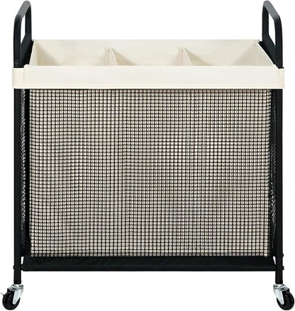 STO STO Laundry Hamper 3 Section, 120L Rolling Laundry Sorter Cart by STOSTO