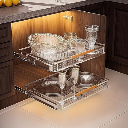 2 Pack Expandable Pull Out Cabinet Organizer，Side Mounting - Image 7