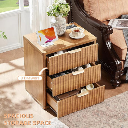 LEYAOYAO Fluted Nightstand - Image 5