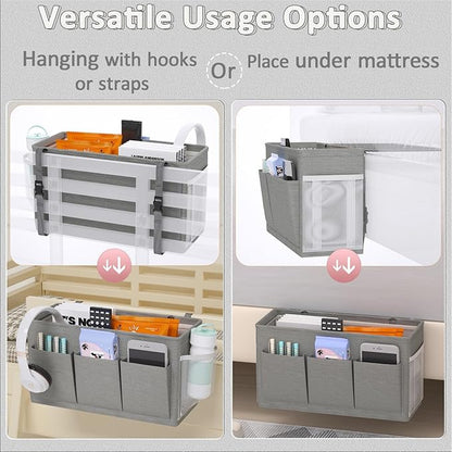 Dual-purpose Bedside Caddy Bedside Organizer, Bed Caddy - Image 2