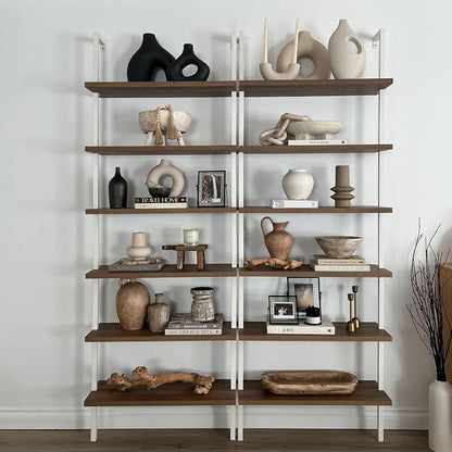 Nathan James Theo 6-Shelf Tall Bookcase, Wall Mount Bookshelf - Image 5