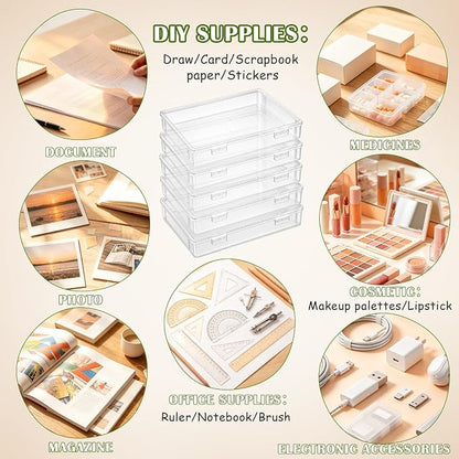 Jetec 6 Pieces Mini Plastic Clear Beads Storage Containers Box - Image 5