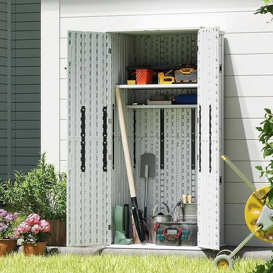 EHHLY Heavy Duty Tall Storage Cabinet Outdoor Weatherproof, 28 Cuft Garage by EHHLY