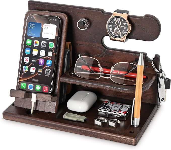 TESLYAR Wood Phone Docking Station by TESLYAR