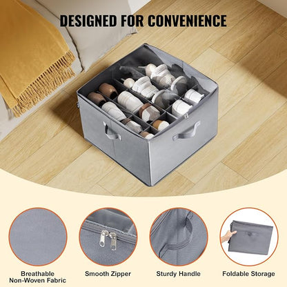 VEVOR Under Bed Shoe Storage Organizer, 1 Pack, 16 Compartments, Underbed Shoe - Image 4