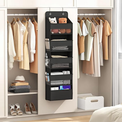 1 Pack 5-Tier Over the Door Organizer, Heavy-Duty Large Deep Pocket Hanging - Image 4