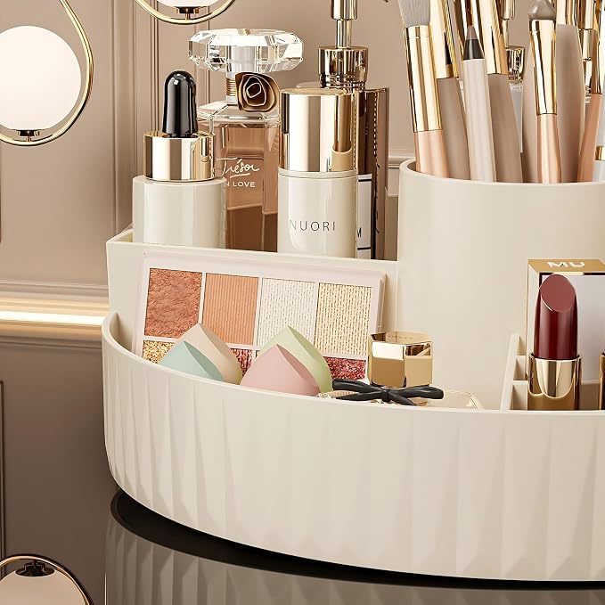 Azurphoric 360° Rotating Makeup Organizer | Large Capacity Multi-Compartment - Image 6