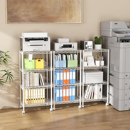 SINGAYE 4 Small Shelves Storage Shelf Wire Shelving Unit Metal Shelf Adjustable - Image 2