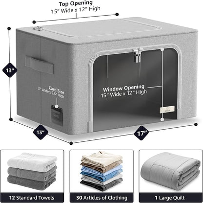 Sorbus Storage Bins with Metal Frame - Image 4