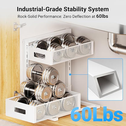 Pull-out Under Kitchen Sink Organizer, Metal Functional Under Sink Organizer - Image 5