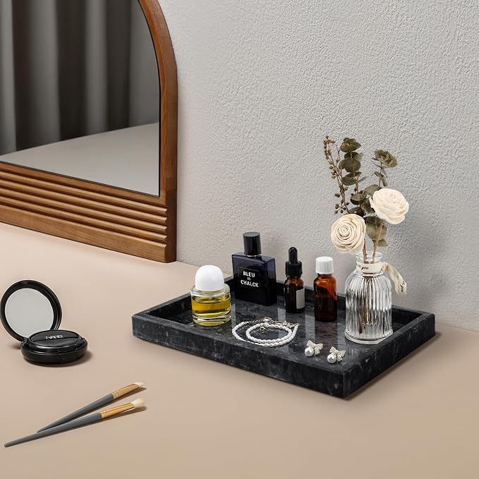 Real Natural Marble Tray for Bathroom, Kitchen and Desktop, Rectangle Genuine - Image 5