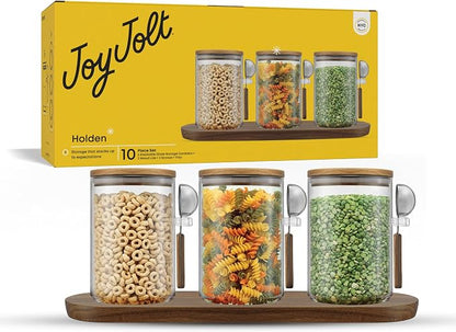 JoyJolt Holden 32oz Stackable Glass Storage Containers by JoyJolt