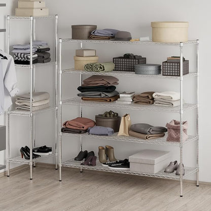 21" Deep x 60" Wide x 64" Height Wire Shelving Kit | 5-Tier | NSF Commercial - Image 7