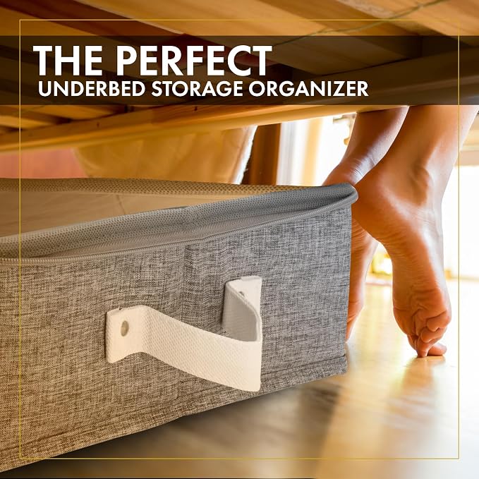 HOMELUX THEORY 2pc Under Bed Storage Containers, Bedroom Under the Bed Drawer - Image 8
