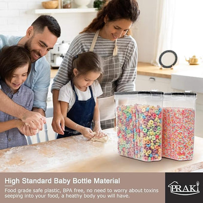 PRAKI 5PCS Cereal Containers Storage Set, BPA Free Airtight Food Storage - Image 5
