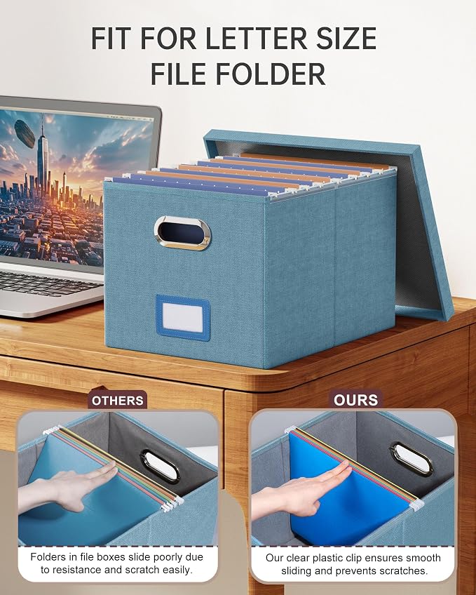 File Organizer with Lid, File Box, File Cabinet - Image 4