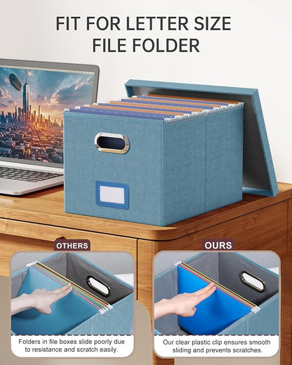 File Organizer with Lid, File Box, File Cabinet - Image 4