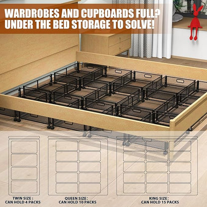 Under Bed Storage Containers, 2 Pack Foldable Underbed Storage Containers - Image 5