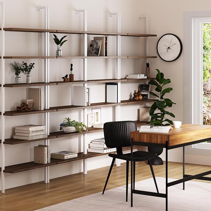 Nathan James Theo 6-Shelf Tall Bookcase, Wall Mount Bookshelf - Image 3