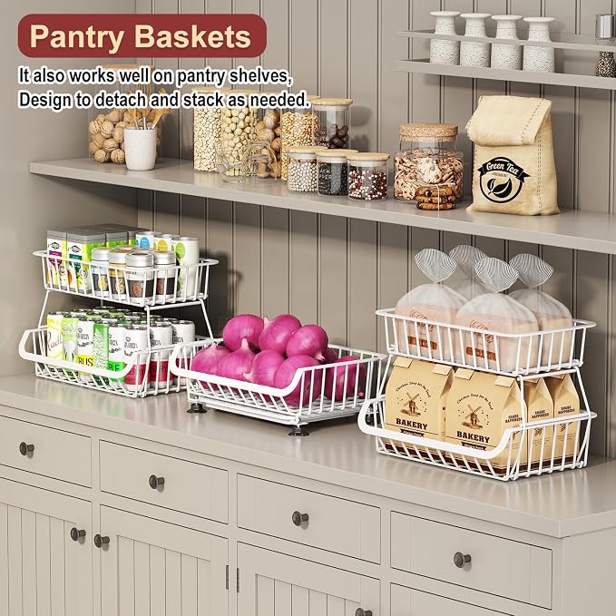 3-Tier Rolling Pantry Cart - Image 4