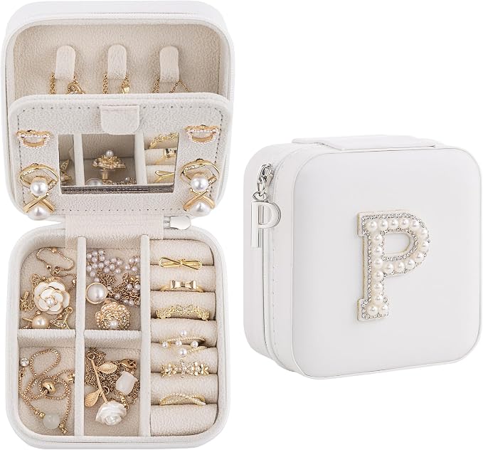 Birthday Gifts For Women, Initial Jewelry Box, Travel Jewelry Case, Gifts for by Unknown