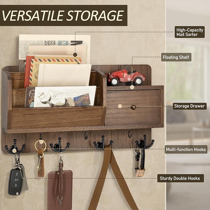 Rebee Vision Key and Mail Holder Wall Mount - Image 4