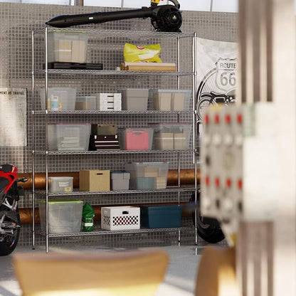 18" Deep x 72" Wide x 96" Height Wire Shelving Kit | 6-Tier | NSF Commercial - Image 2