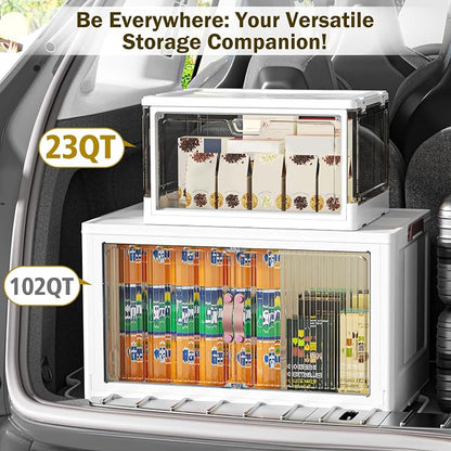 Clear Storage Bin with Lid 3 Pack 【Stackable & Sturdy】 Plastic Multifunctional - Image 7