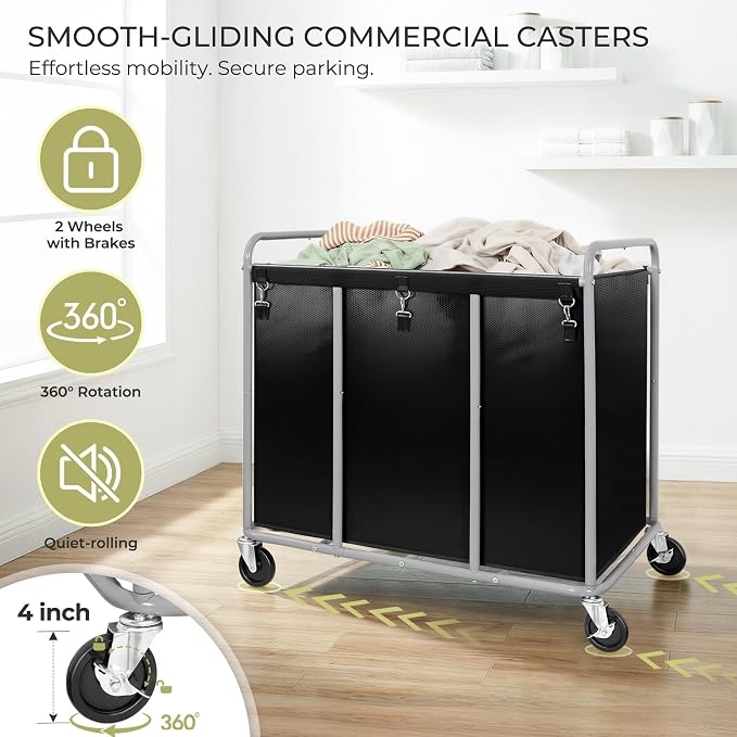 430L Commercial Laundry Cart - Image 4