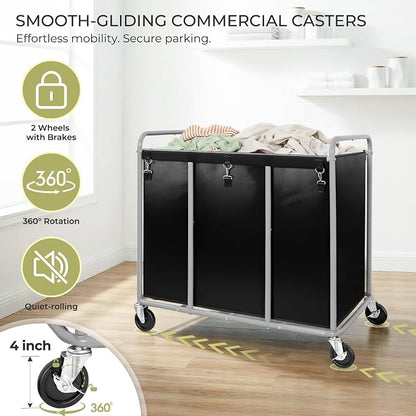 430L Commercial Laundry Cart - Image 4