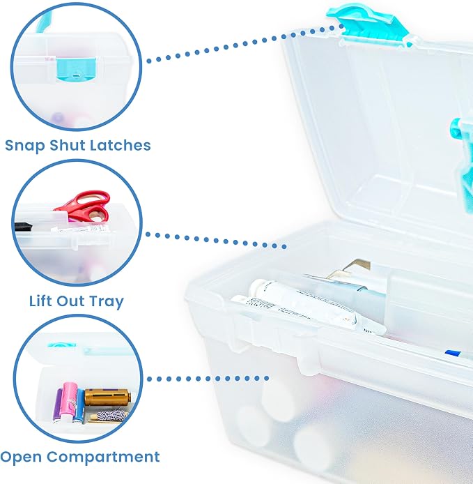 ArtBin 6937AG Essentials Lift-Out Tray Box, Portable Art & Craft Organizer - Image 7