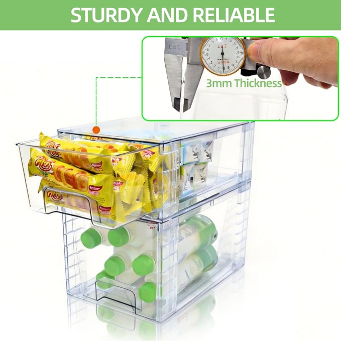 Clear Stackable Acrylic Storage Drawers, Plastic Organizer Bins - Image 6