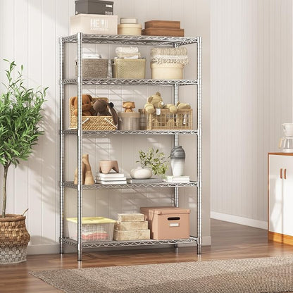 ROOMTEC 5-Tier Heavy Duty Wire Shelving Unit, 2000 lbs Total Capacity - Image 9