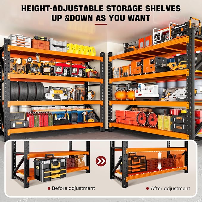 RAVIGIN 3000LBS Storage Shelves, Shelving Units Industrial Shelving - Image 4