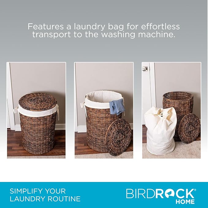 BIRDROCK HOME Seagrass Laundry Hamper - Image 4