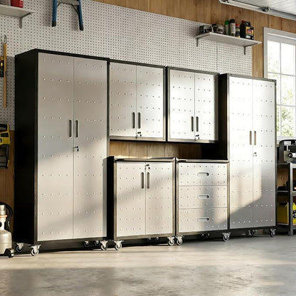Garage Cabinet System | Heavy Duty Steel All-in-One Modular Garage Cabinet Set by VIYET
