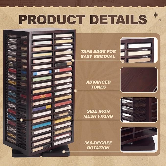 Ripeng Cassette Tape Holder Rotatable Cassette Storage 360 Degree Cd Tower - Image 4