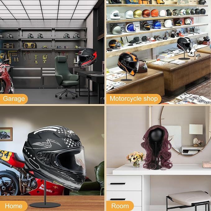 PAHTTO Motorcycle Helmet Stand 2 Packs, Desktop Helmet Display Holder - Image 6