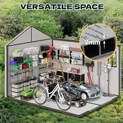 8 x 10 FT Plastic Outdoor Storage Shed - Image 4