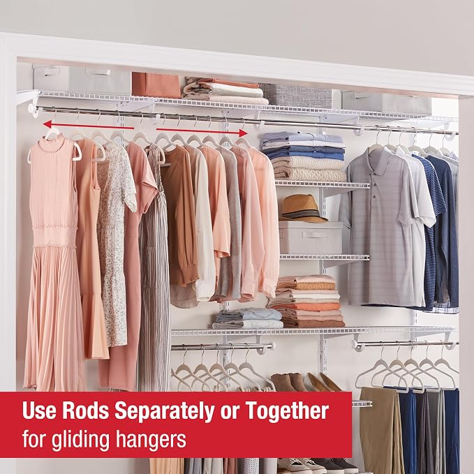 Rubbermaid Configurations Custom Closet Kit 4-8 Ft. Adjustable Metal Wire - Image 4