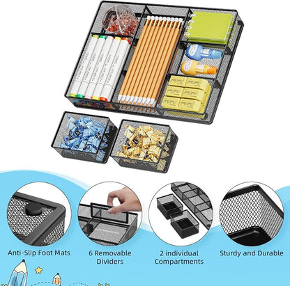 Marbrasse 3 Pack Desk Drawer Organizers - Image 3
