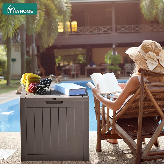 YITAHOME 30 Gallon Deck Box Outdoor Storage Box, Waterproof Resin Package - Image 9