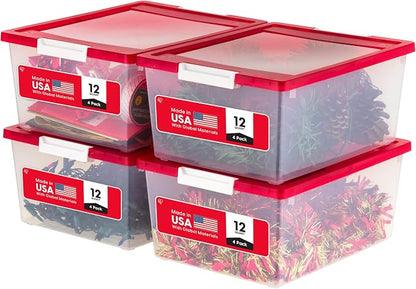 IRIS USA 12 Qt. Plastic Storage Bins Containers by IRISUSA