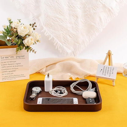 SANQIANWAN Faux Leather Valet Tray - Image 4